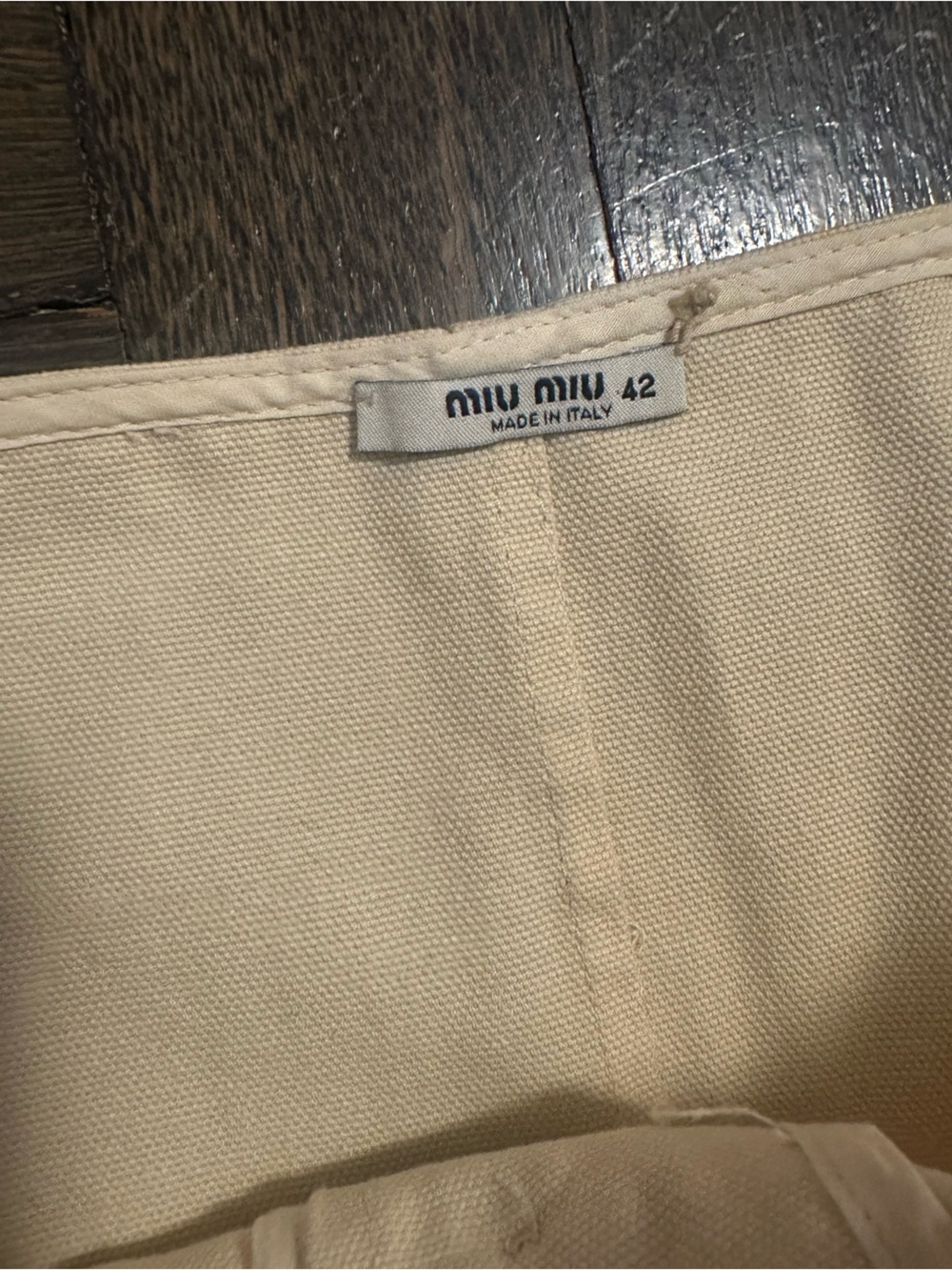 Miu Miu button skirt - size 42 - silk / cotton